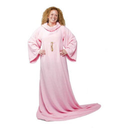 Snug Rug Cosy Sleeved Fleece Blanket With Sleeves And A Handy Pouch Pocket - Pink Quartz - thumbnail 7