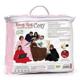 Snug Rug Cosy Sleeved Fleece Blanket With Sleeves And A Handy Pouch Pocket - Pink Quartz - thumbnail 2