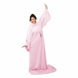 Snug Rug Cosy Sleeved Fleece Blanket With Sleeves And A Handy Pouch Pocket - Pink Quartz - thumbnail 5