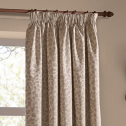 Wylder Grace Leaf Jacquard Fully Lined Pencil Pleat Curtain Pair, Taupe, (W) 229 X (D) 137Cm - thumbnail 4