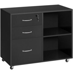 Yaheetech Large Office File Cabinet With 2 Drawers - Black - thumbnail 2