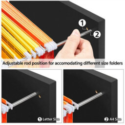 Yaheetech Large Office File Cabinet With 2 Drawers - Black - thumbnail 6