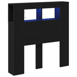 Walplus Led Headboard Black Oak 100 X 18.5 X 103.5 Cm Engineered Wood - thumbnail 2