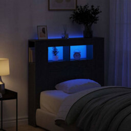 Walplus Led Headboard Black Oak 100 X 18.5 X 103.5 Cm Engineered Wood - thumbnail 4