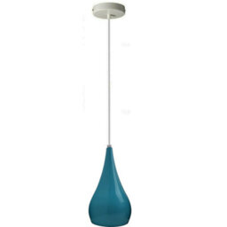 Ledsone Modern Industrial Teardrop Hanging Ceiling Light Red Pendant Lamp, Eyeball Design Light Shades E27 Lamp Neon Blue