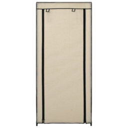Berkfield Modern Shoe Cabinet With Cover Cream 58X28X106 Cm Fabric - thumbnail 3