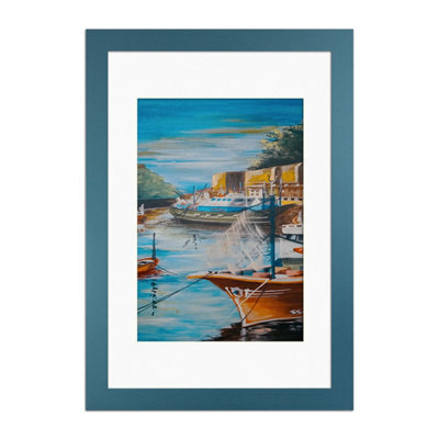 Ak Frames Navy Blue 16X12 Frame With 12X10 Mount And Perspex Front - image 1