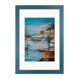 Ak Frames Navy Blue 16X12 Frame With 12X10 Mount And Perspex Front - thumbnail 1