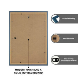 Ak Frames Navy Blue 16X12 Frame With 12X10 Mount And Perspex Front - thumbnail 3
