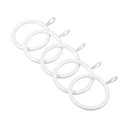 Homeelabador 45mm Extra Large White Colour Pole Curtain Rings With Eyelet - Pack Of 48 - thumbnail 2