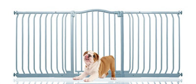 Bettacare Curved Top Dog Gate, 179Cm - 188Cm, Matt Grey, Pressure Fit Pet Gate For Dog And Puppy, Pet And Dog Barrier - image 1