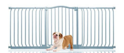 Bettacare Curved Top Dog Gate, 179Cm - 188Cm, Matt Grey, Pressure Fit Pet Gate For Dog And Puppy, Pet And Dog Barrier - thumbnail 1