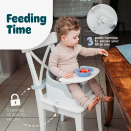 Booboo Baby 3 In 1 Baby Booster Seat With Removable Tray Portable High Chair Floor And Bath Seat - thumbnail 2