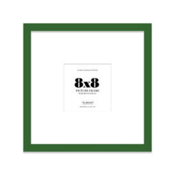 "8X8"" Green Picture Frame - 8X8"" Square Frame With 5X5"" Mount For 8X8""/5X5"" Pictures Art Deco Style Frame For Home Décor, 1 Pack" - thumbnail 1