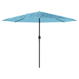 Walplus Garden Parasol With Steel Pole Blue 324X324X247 Cm - thumbnail 4