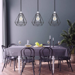 Giggi Black Cage Metal Basket Ceiling Light Shade - thumbnail 8