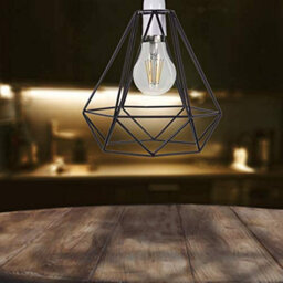 Giggi Black Cage Metal Basket Ceiling Light Shade - thumbnail 6