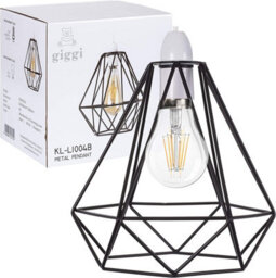 Giggi Black Cage Metal Basket Ceiling Light Shade - thumbnail 2