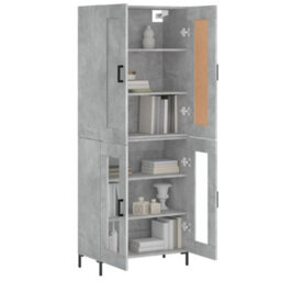 Berkfield Highboard Concrete Grey 69.5X34X180 Cm Engineered Wood - thumbnail 3