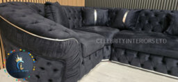 Ambassador U Shape Sofa Anthracite And Chrome - thumbnail 2