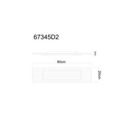 Luminosa Lighting Luminosa Woody 80X20Cm Integrated Led Semi Flush Ceiling Light Matt Black Led 3000K - thumbnail 9