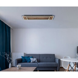 Luminosa Lighting Luminosa Woody 80X20Cm Integrated Led Semi Flush Ceiling Light Matt Black Led 3000K - thumbnail 8