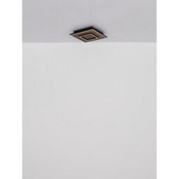 Luminosa Lighting Luminosa Woody 80X20Cm Integrated Led Semi Flush Ceiling Light Matt Black Led 3000K - thumbnail 7