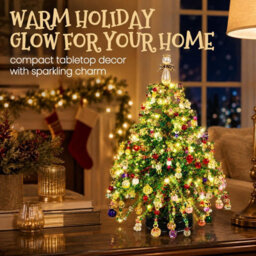 Amorly Light Up Diy 3D Beaded Christmas Tree Kit, Classic Green, Table Top Holiday Ornament, Contains Colourful Beads & Decor Charms - thumbnail 3
