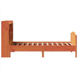 Berkfield Bookcase Bed Without Mattress Wax Brown 75X190 Cm Small Single Solid Wood Pine - thumbnail 5