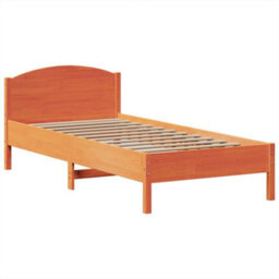 Berkfield Bookcase Bed Without Mattress Wax Brown 75X190 Cm Small Single Solid Wood Pine - thumbnail 8