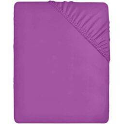 Oxford Homeware Purple Plain Dyed Fitted Sheet 25Cm Extra Deep Pocket Soft Easy Care Bedding Sheet (W)137Cmx(L)191Cm (Double) - thumbnail 9