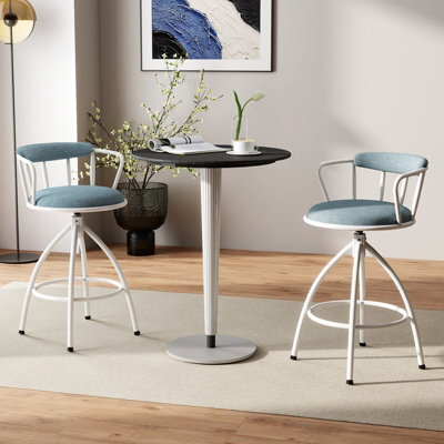 Costway Swivel Bar Stools Set Of 2 Modern Breakfast Chairs For Kitchen Island - image 1