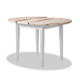 Statement Furniture Florence Round Extendable Kitchen Dining Table In White - thumbnail 4
