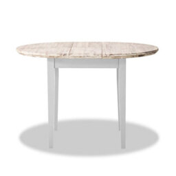 Statement Furniture Florence Round Extendable Kitchen Dining Table In White - thumbnail 5