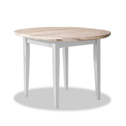 Statement Furniture Florence Round Extendable Kitchen Dining Table In White - thumbnail 2