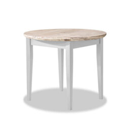 Statement Furniture Florence Round Extendable Kitchen Dining Table In White - thumbnail 3