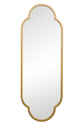 Mirroroutlet The Duplici Gold Metal Framed Double Arched Oval Garden Wall Mirror 150Cm X 52Cm - thumbnail 2