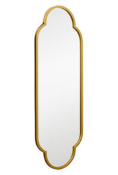 Mirroroutlet The Duplici Gold Metal Framed Double Arched Oval Garden Wall Mirror 150Cm X 52Cm - thumbnail 3