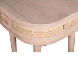 Wyld Haus Chicago Cane Mango Wood And Rattan Bedside Table, 2 Drawers - thumbnail 4