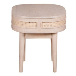 Wyld Haus Chicago Cane Mango Wood And Rattan Bedside Table, 2 Drawers - thumbnail 2