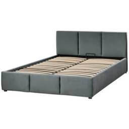 Beliani Ottoman Bed Velvet Bousse 160 X 200 Cm (Eu King Size) Dark Grey - thumbnail 5