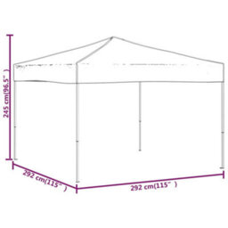 Walplus Folding Party Tent Garden Gazebo Canopy Taupe 3X3 M - thumbnail 8