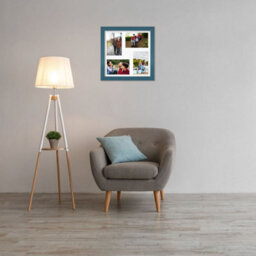 AK Frames 12X12 Navy Blue Modern Multi Photo Frame With White Mount - Holds 4 Apertures (4X) 6X4 Photos - thumbnail 3