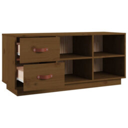 Berkfield Shoe Bench Honey Brown 100X34X45 Cm Solid Wood Pine - thumbnail 7