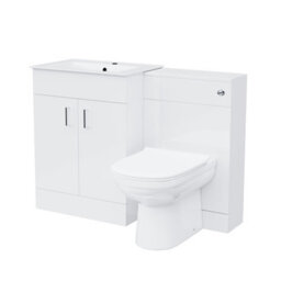 Nes Home Nanuya 600mm White Freestanding Mdf Vanity Basin, Wc Unit & Btw Toilet - thumbnail 6