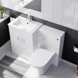 Nes Home Nanuya 600mm White Freestanding Mdf Vanity Basin, Wc Unit & Btw Toilet - thumbnail 4