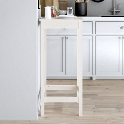Vidaxl Bar Table White 50X50X110 Cm Solid Wood Pine - image 1
