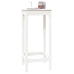 Vidaxl Bar Table White 50X50X110 Cm Solid Wood Pine - thumbnail 4