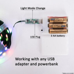 Shatchi 20M Rgb+W Led Strip Rope Light Battery, Usb Operated - Remote And App Controlled Functions - thumbnail 4