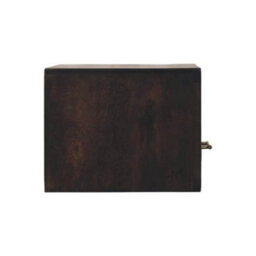 Artisan Furniture Solid Wood Arno Wall-Mounted Nightstand, 1-Drawer, 1-Open Slot, Dark Brown - thumbnail 9